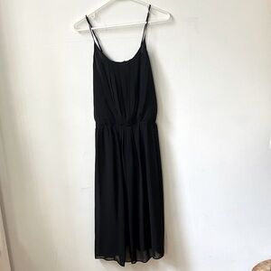 Sandro Paris black chiffon dress